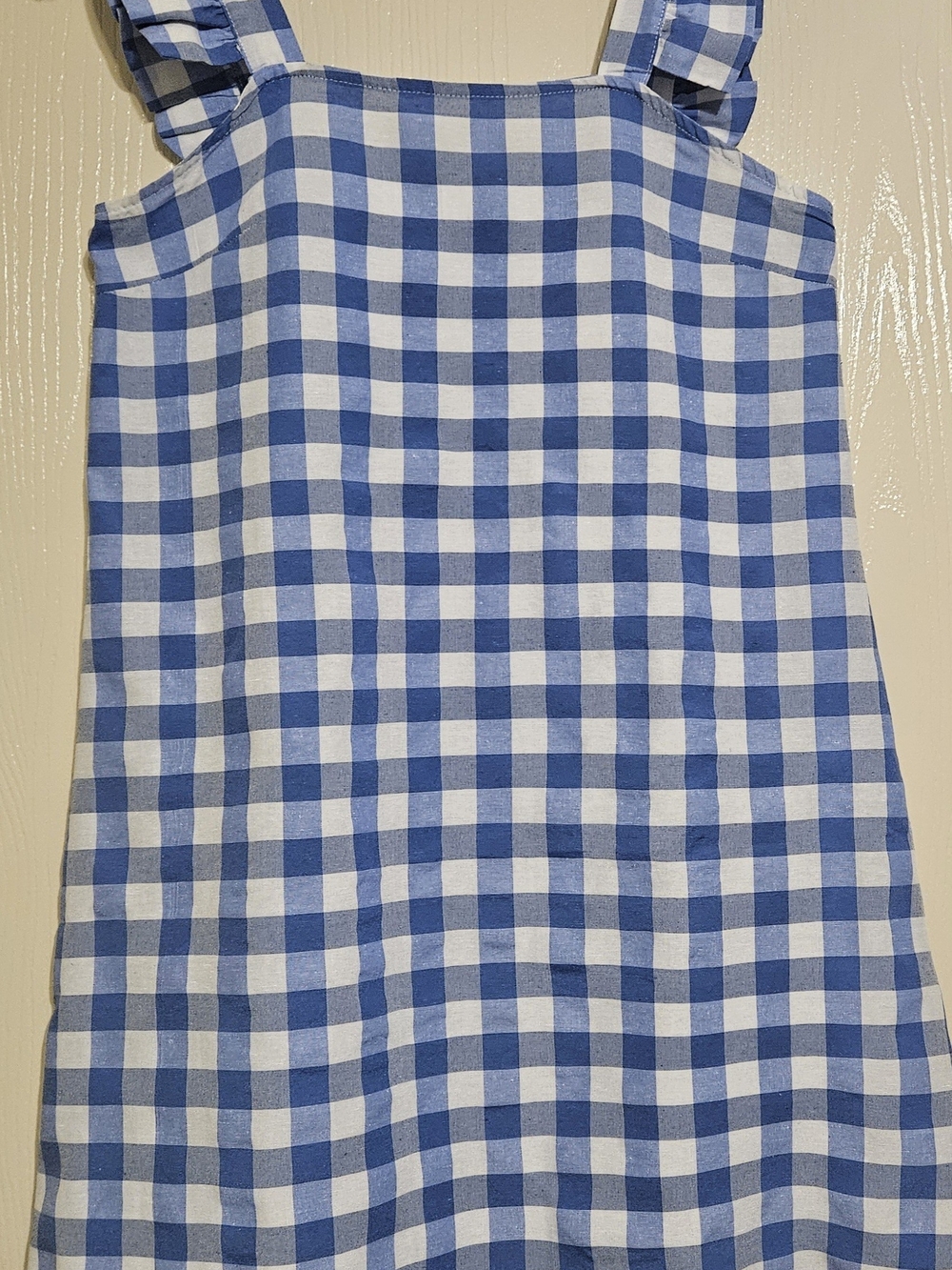 SHEIN Blue and White Gingham Mini Dress